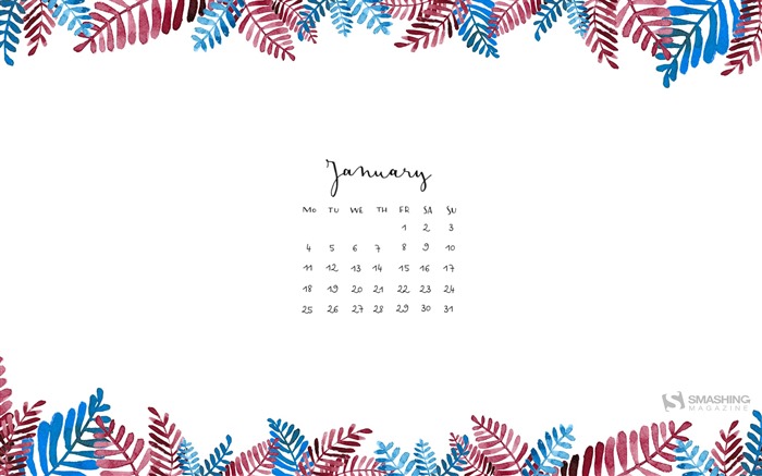 January 2016 calendar wallpaper (2) #8