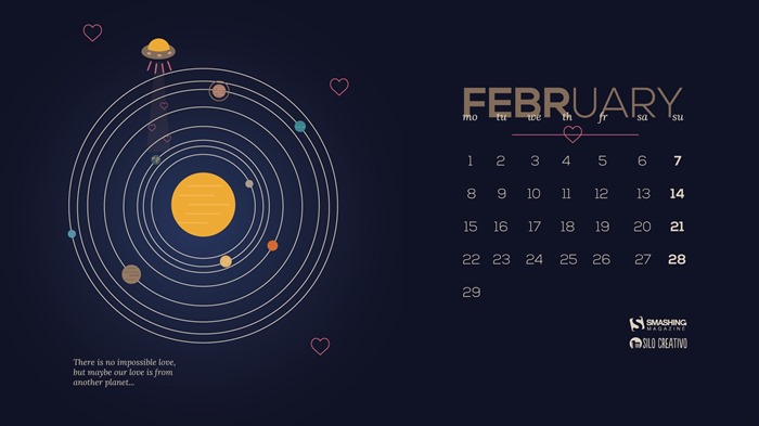 February 2016 Calendar wallpaper (2) #9