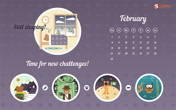 Februar 2016 Kalender Wallpaper (2) #17