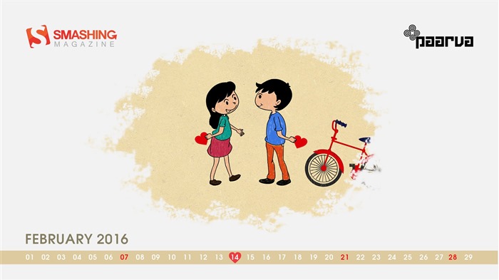 Février 2016 Calendrier fond d'écran (2) #18