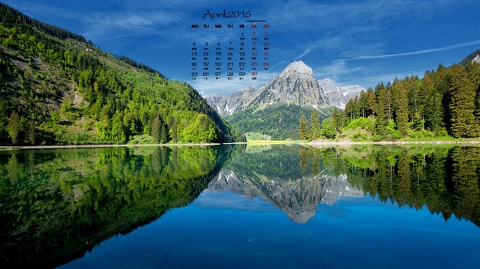 De abril de fondo de pantalla de calendario el año 2016 (1) #7