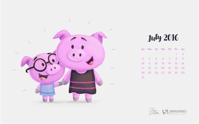 Julio 2016 fondo de pantalla de calendario (1) #15