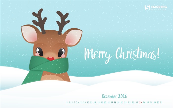 Dezember 2016 Weihnachten Thema Kalender Wallpaper (1) #26