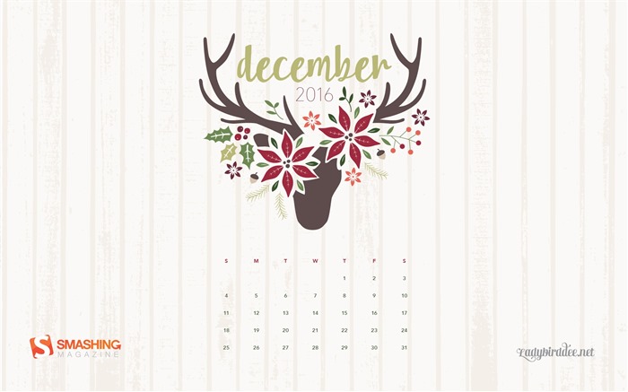 Décembre 2016 Fond d'écran calendrier thème Noël (1) #28