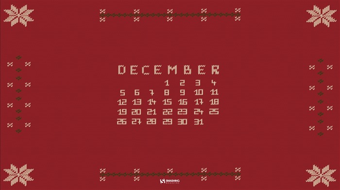 Fondo de escritorio del calendario de la Navidad de diciembre de 2016 (2) #12