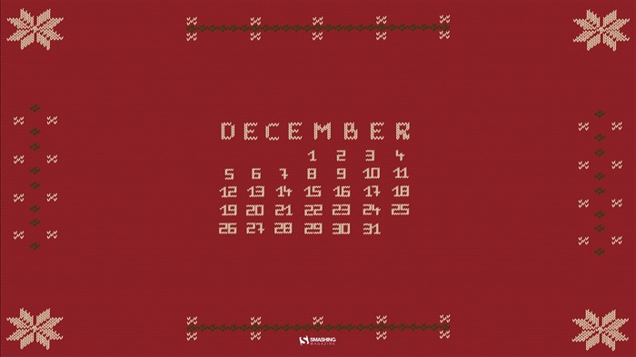 December 2016 Christmas theme calendar wallpaper (2) #12