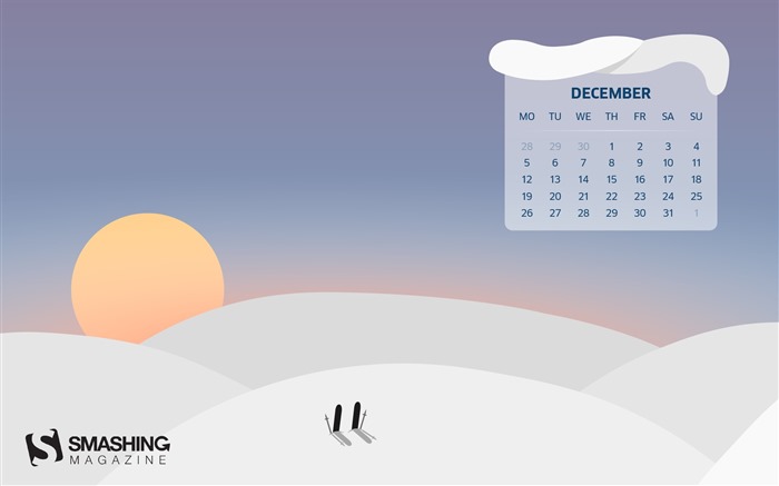 Fondo de escritorio del calendario de la Navidad de diciembre de 2016 (2) #14