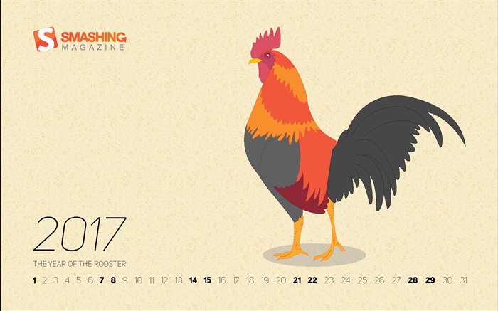 2017年1月 月历壁纸(一)1