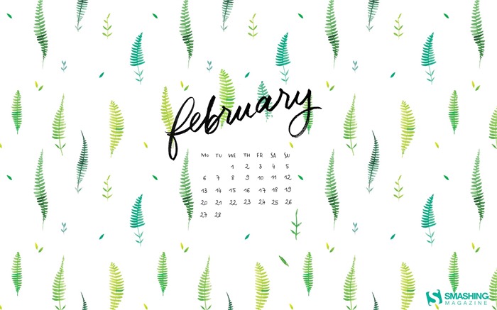 Fondo de escritorio de calendario de febrero de 2017 (1) #16