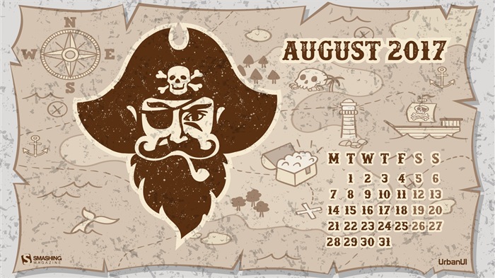 Fondo de escritorio del calendario de agosto de 2017 #2