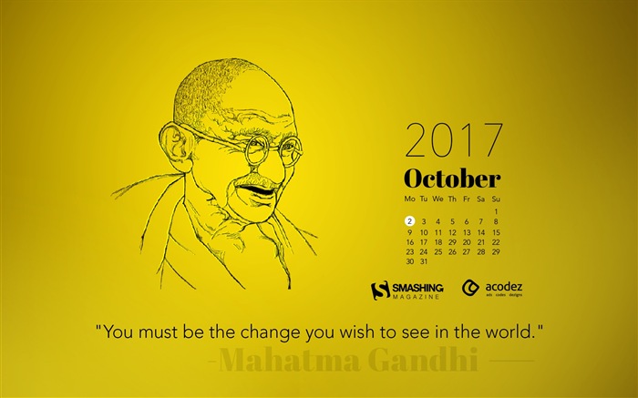 October 2017 calendar wallpaper #4