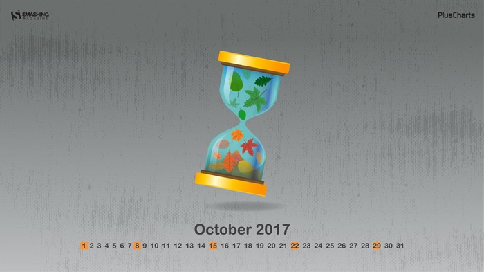 Fondo de pantalla de calendario de octubre de 2017 #9