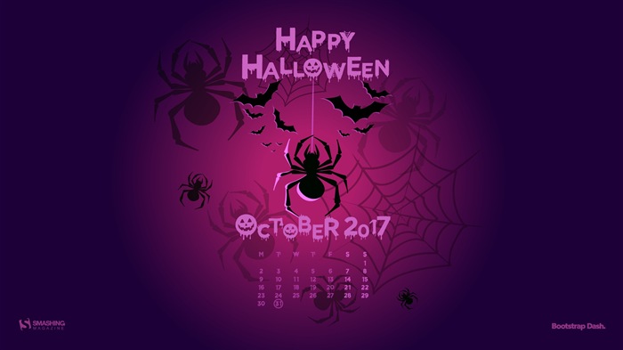Fondo de pantalla de calendario de octubre de 2017 #16