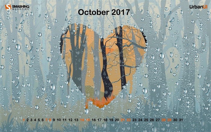 Října 2017 kalendář tapety #23