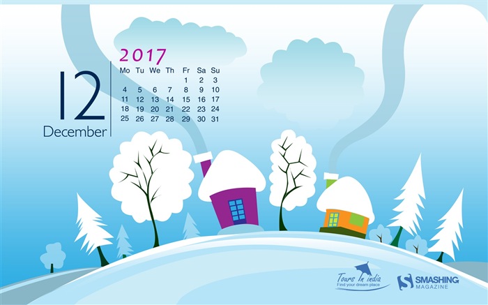 Fond d'écran du calendrier de décembre 2017 #27
