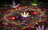 3D rêve abstrait fond d'écran de fleurs #4