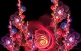 3D夢幻抽象花朵壁紙 #5