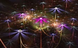 3D rêve abstrait fond d'écran de fleurs #7