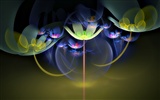 3D rêve abstrait fond d'écran de fleurs #8
