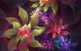 3D rêve abstrait fond d'écran de fleurs #12