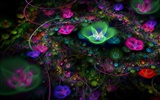 3D梦幻抽象花朵壁纸18