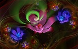 3D Wallpaper Abstract Flower Dream #19