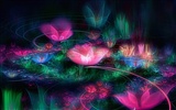 3D rêve abstrait fond d'écran de fleurs #21