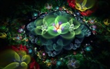 3D rêve abstrait fond d'écran de fleurs #22
