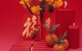 Čína Vítr slavnostní červená tapeta #9