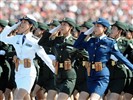 Día Nacional del desfile militar en el 60 aniversario de fondos de escritorio de mujeres