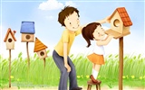 Father's Day theme of South Korean illustrator wallpaper #6