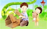 Father's Day theme of South Korean illustrator wallpaper #10