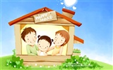 Mother's Day theme of South Korean illustrator wallpaper #8