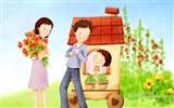 Mother's Day theme of South Korean illustrator wallpaper #19