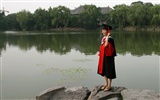 letmý pohled na Peking University (Minghu Metasequoia práce) #15