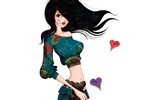 Vector-style fashion women wallpaper #40