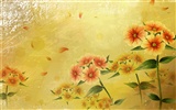 Syntetické Wallpaper barevné květiny #33