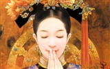 Qing Dynasty Women Painting Wallpaper #4