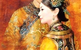 Fond d'écran Peinture Qing dynastie des femmes #12