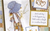 Holly Hobbie cute little girl hand-painted wallpaper #4