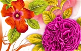 Floral design illustration papier peint
