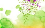 Floral wallpaper illustration design #21588