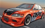 コンピュータPhotoshopの手描き壁紙車 #22
