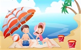 Happy Summer vector wallpaper (2) #1