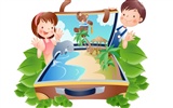 Happy summer vector wallpaper (2) #5