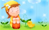 Vector enfance heureuse Wallpaper (2)