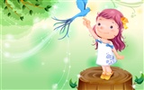 Vector enfance heureuse Wallpaper (2) #3