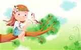 Vector enfance heureuse Wallpaper (2) #10