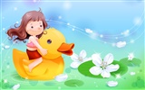 Vector enfance heureuse Wallpaper (2) #15