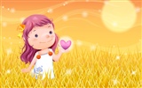 Vector enfance heureuse Wallpaper (2) #16